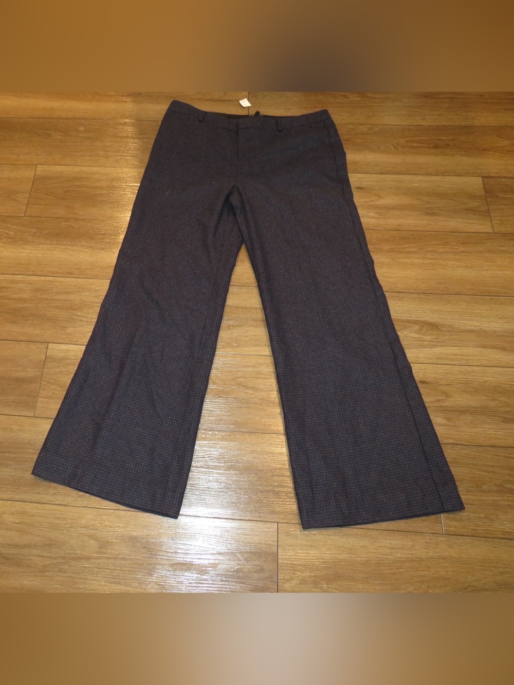 Banana Republic Plaid Wide-Leg Trousers